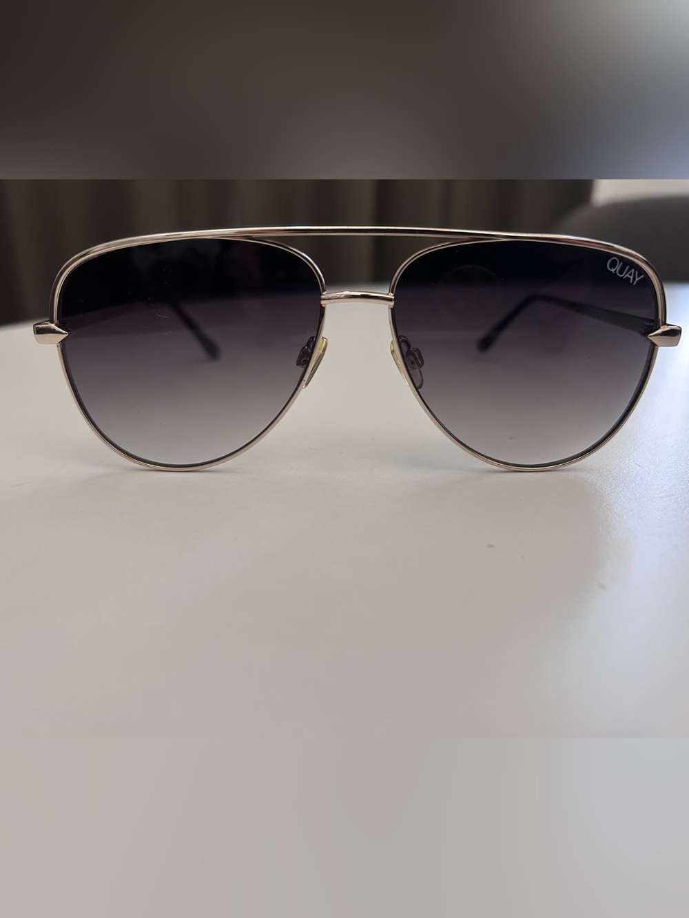 Quay Australia x Desi Perkins Sahara Mini 52mm Gold Aviator Sunglasses